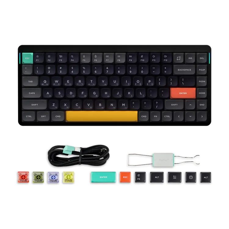 NUPHY AIR75 V2 기계식 키보드 적축 블루투스 무선 유선 텐키리스 슬림형