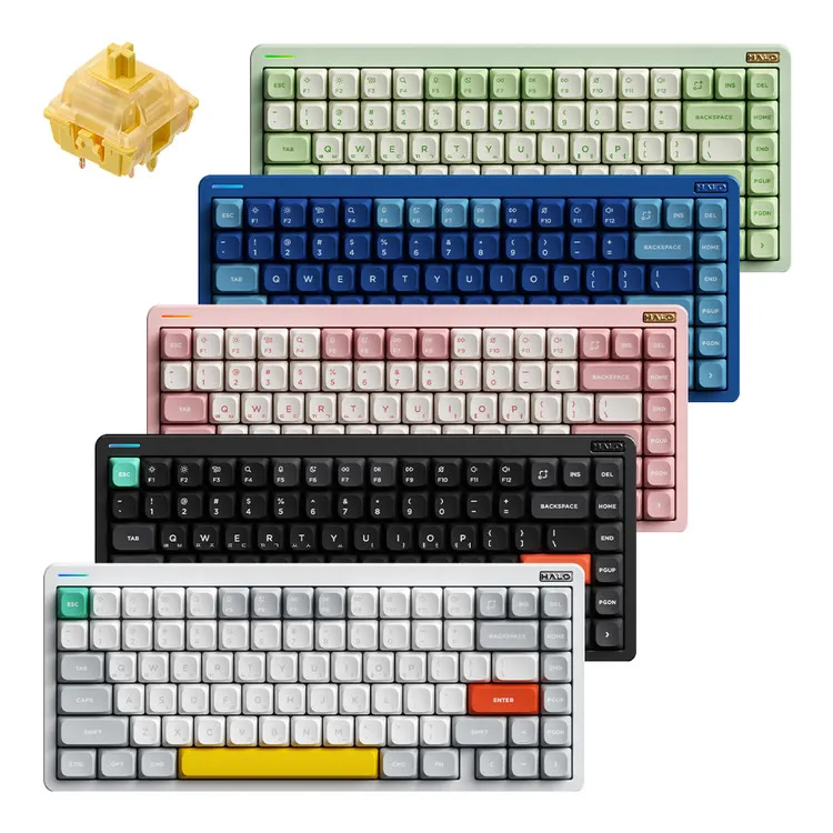 NUPHY Halo75 V2 기계식 키보드 레몬축 블루투스 유선 무선 한영 각인이미지